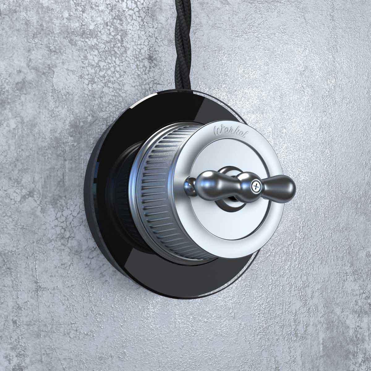рамка на 1 пост черная werkel w0015108 4690389166426