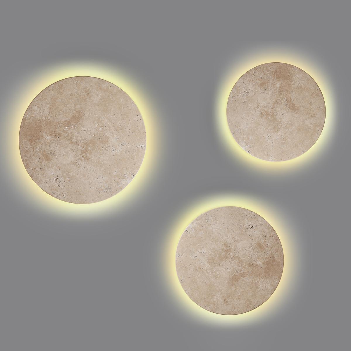 настенный светодиодный светильник odeon light hightech travertino 6625/15wl