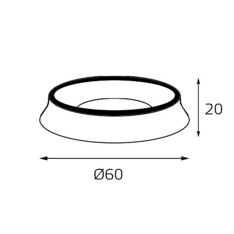 кольцо декоративное italline m03-046 ring black