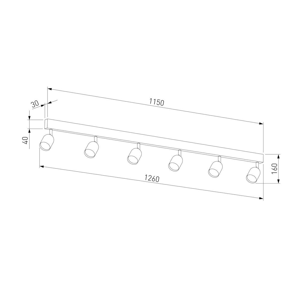 спот tk lighting 1019 top black