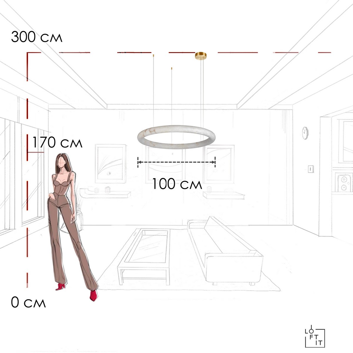 подвесная люстра loft it oslo 10407/1000