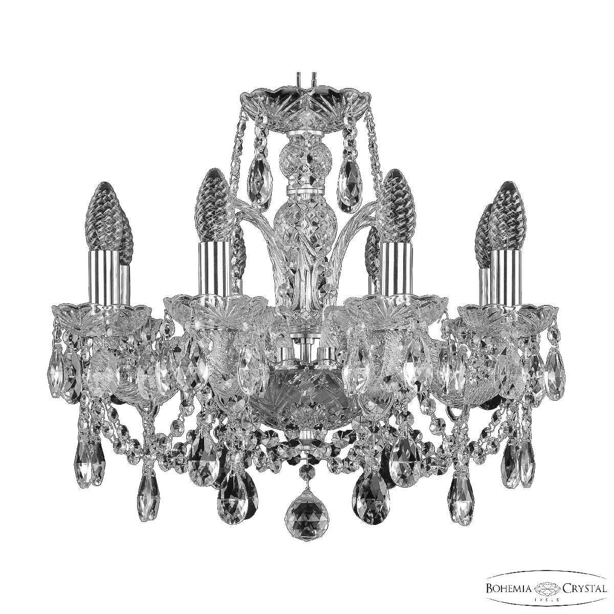 подвесная люстра bohemia ivele crystal 105/8/141 ni