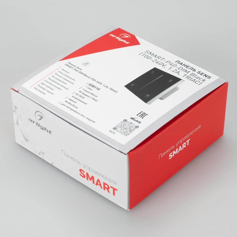 панель управления arlight sens smart-p40-dim black 028110