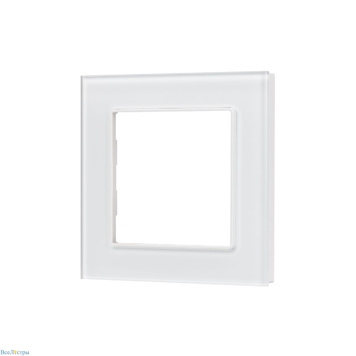 рамка одноместная arlight frm-glare-gs-1-wh 043786