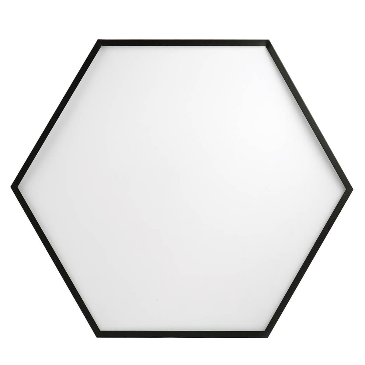 подвесной светодиодный cветильник geometria эра hexagon spo-122-b-40k-066 66вт 4000к черный б0050553