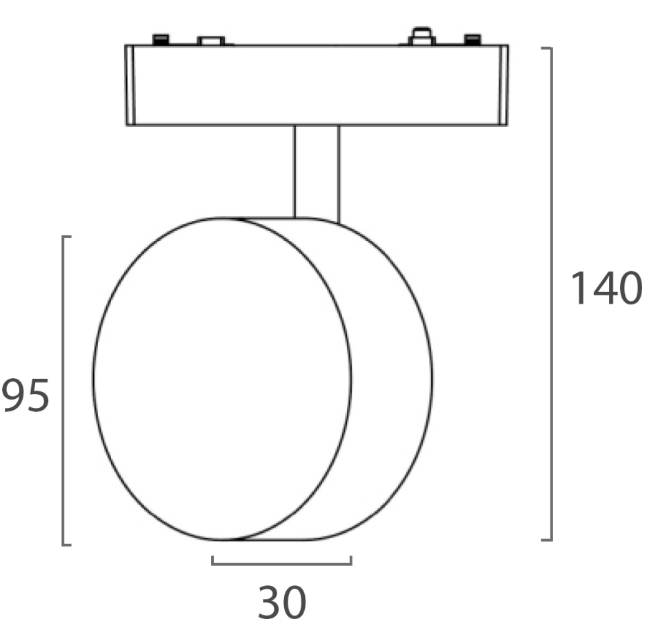 трековый магнитный светильник italline kreator it09-9019 black 4000k