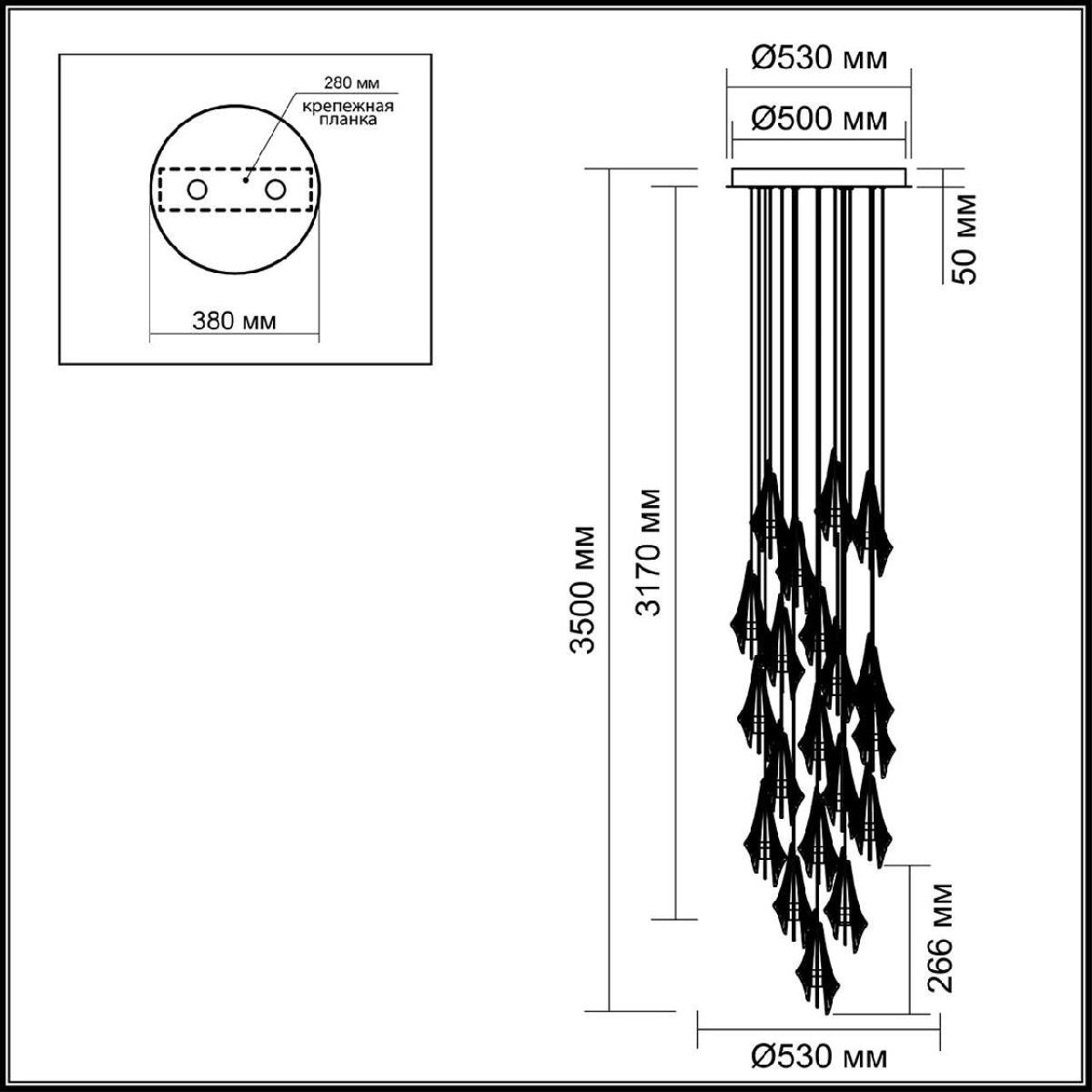 каскадная люстра odeon light l-vision afalina 5442/137l