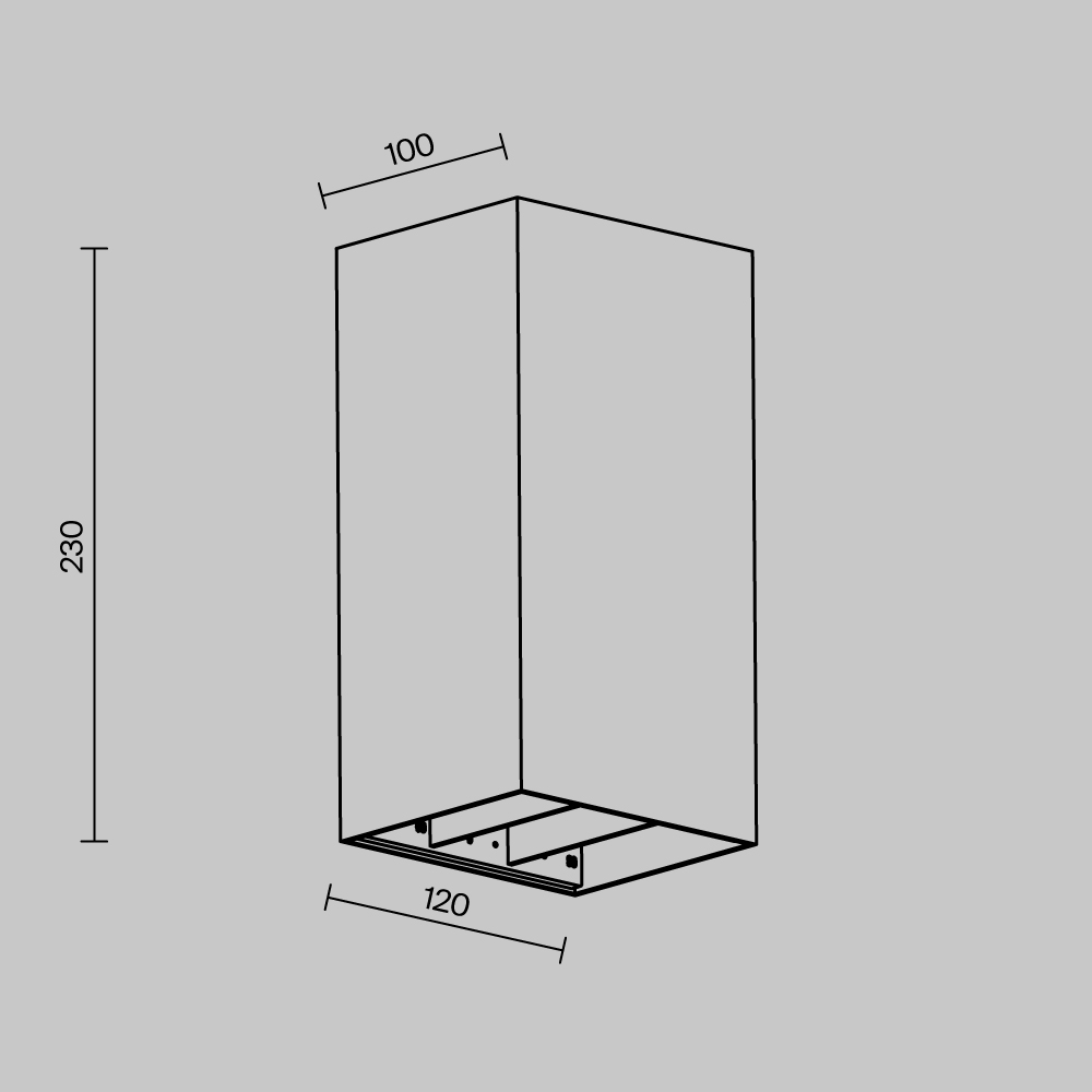 уличный настенный светильник maytoni drape o525wl-l20b3k