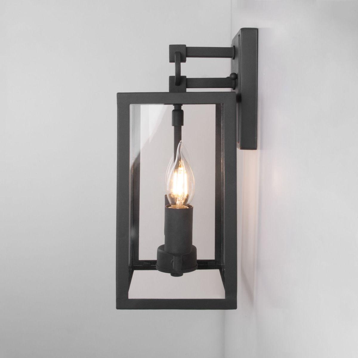 уличный настенный светильник elektrostandard candle 35150/d темно-серый 4690389182457