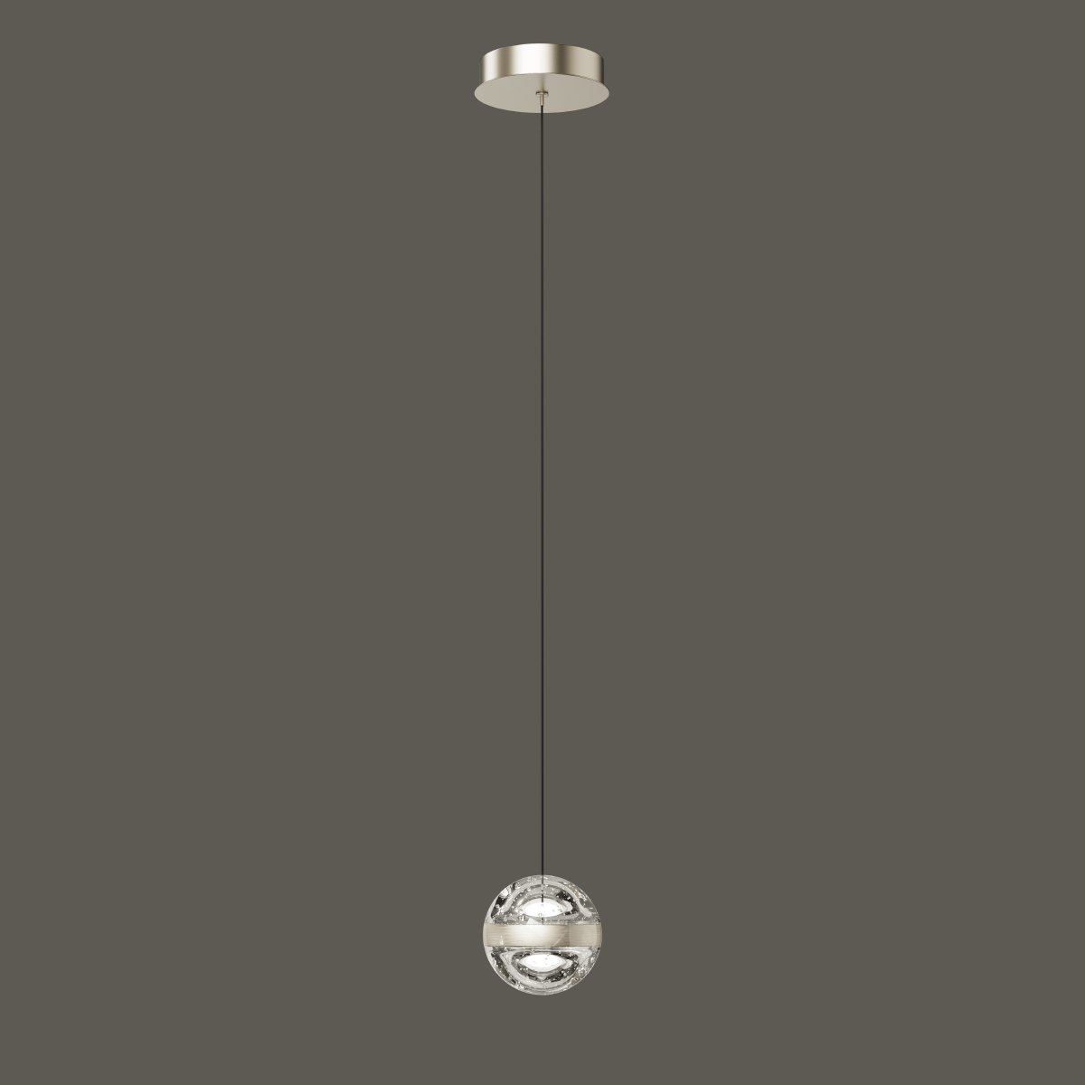 подвесной светильник delight collection frizzante md23030088-1a nickel/clear