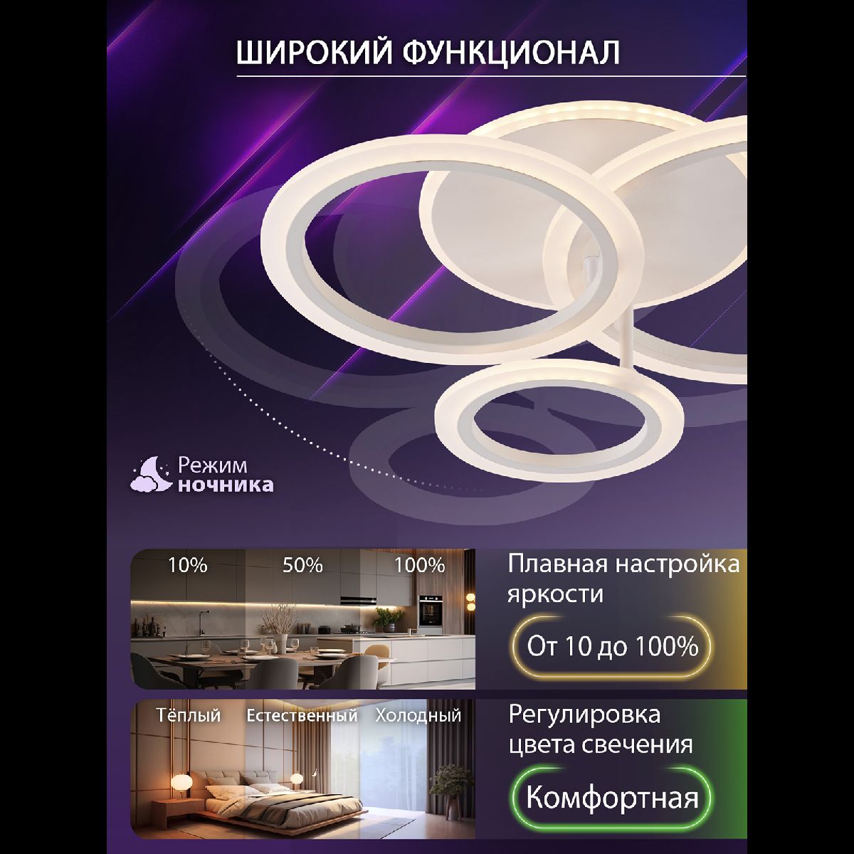 потолочная люстра natali kovaltseva pure led lamps 81457