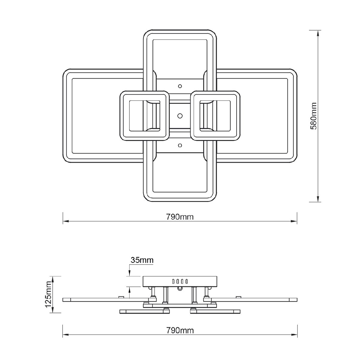 потолочная люстра escada plain 10286/6led