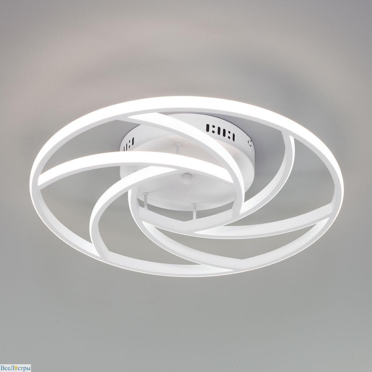 потолочный светодиодный светильник eurosvet indio 90207/1 белый