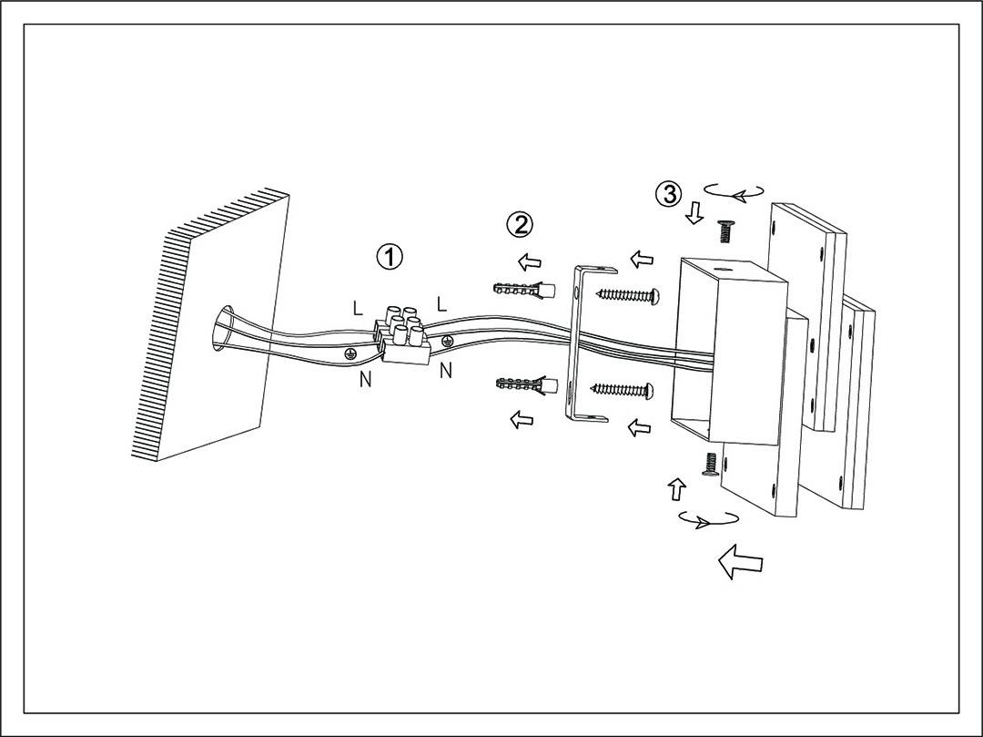 настенный светильник designled gw-6809-12-bl-ww 003016