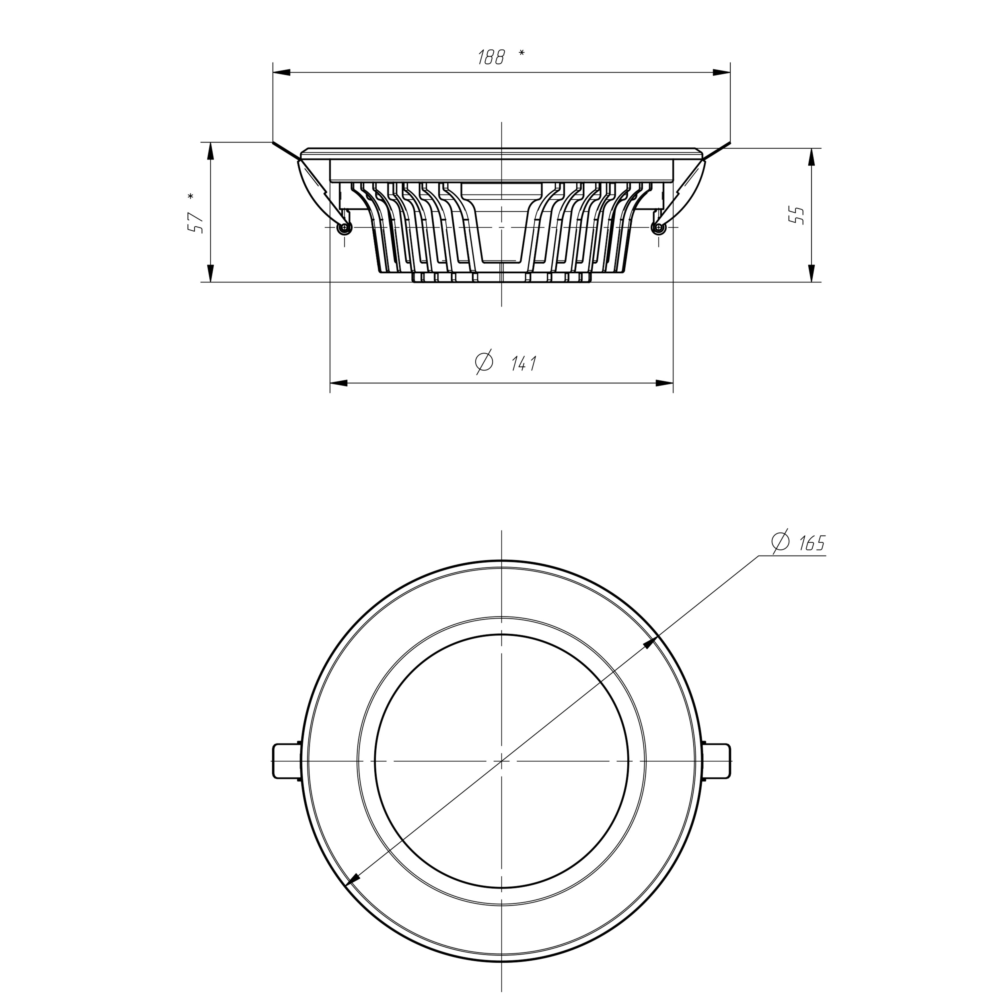 встраиваемый светильник эра sdl-10-90-30k-w20 б0049696