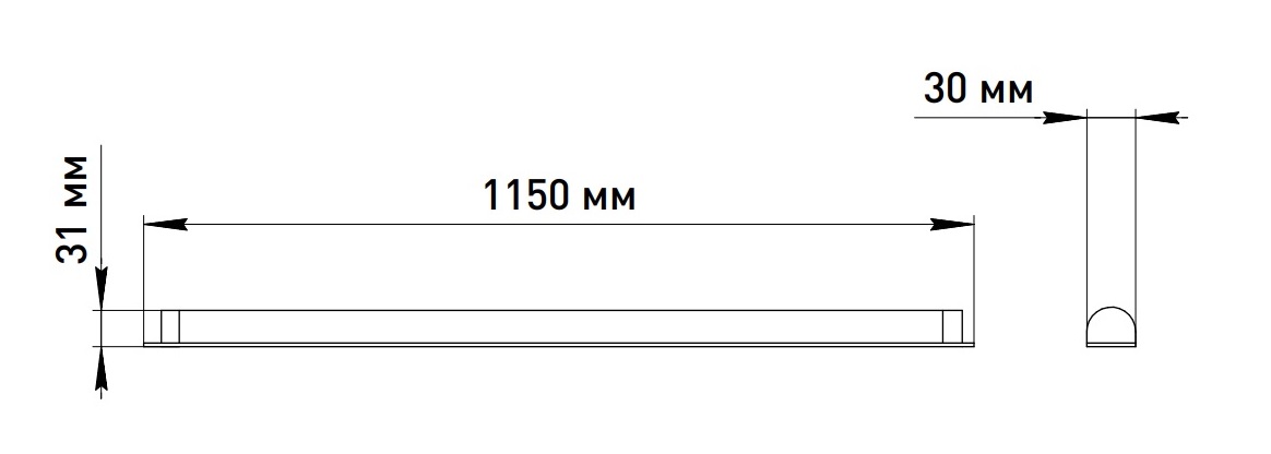 линейный потолочный светильник эра spo-501-m-6k-18 б0061357