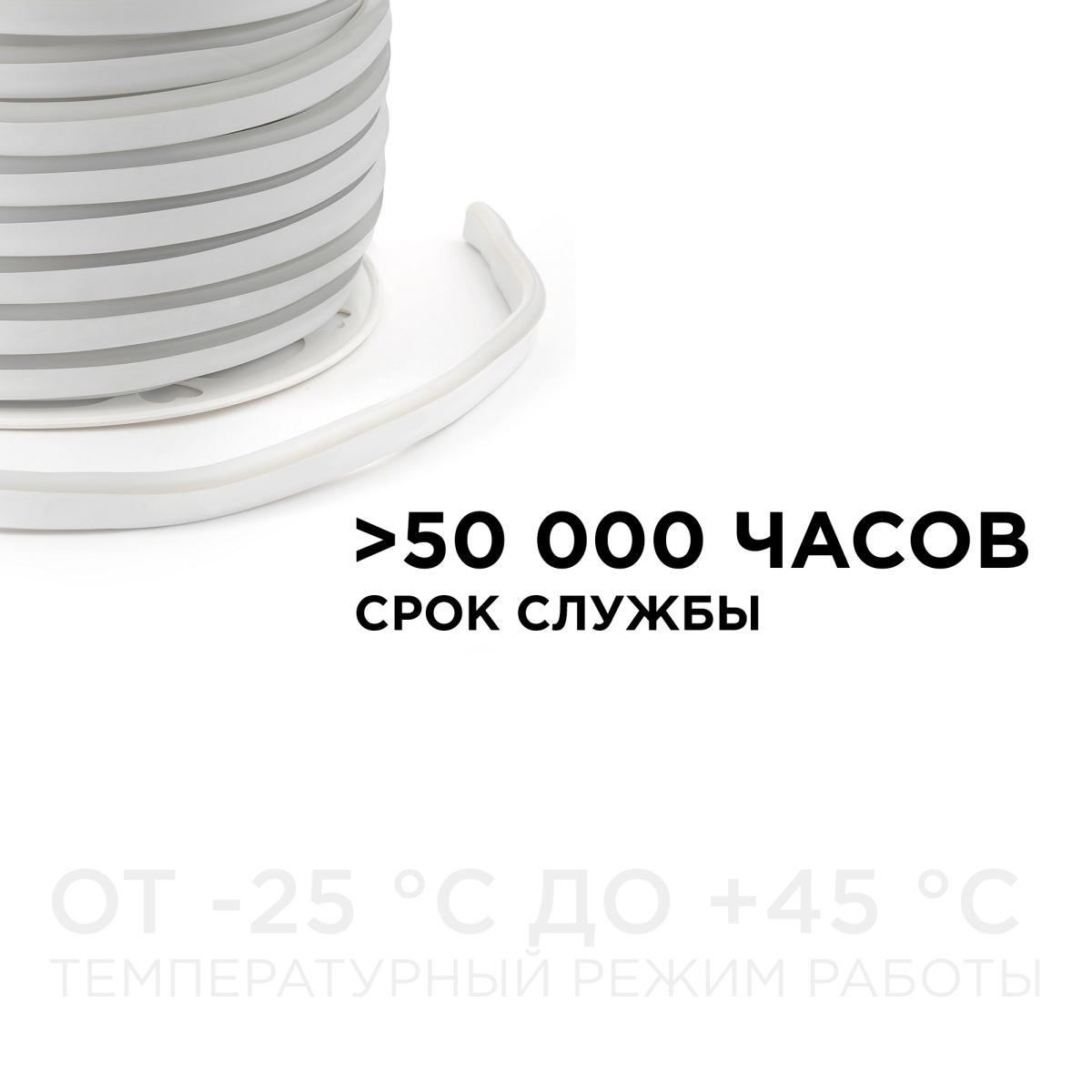 светодиодный неон мини apeyron 220в 5,5вт/м smd2835 120д/м ip65 50м красный 17-36