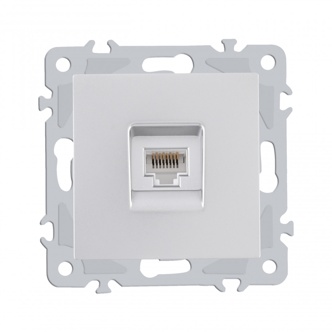 розетка rj45 arte milano 206.45-1.silver