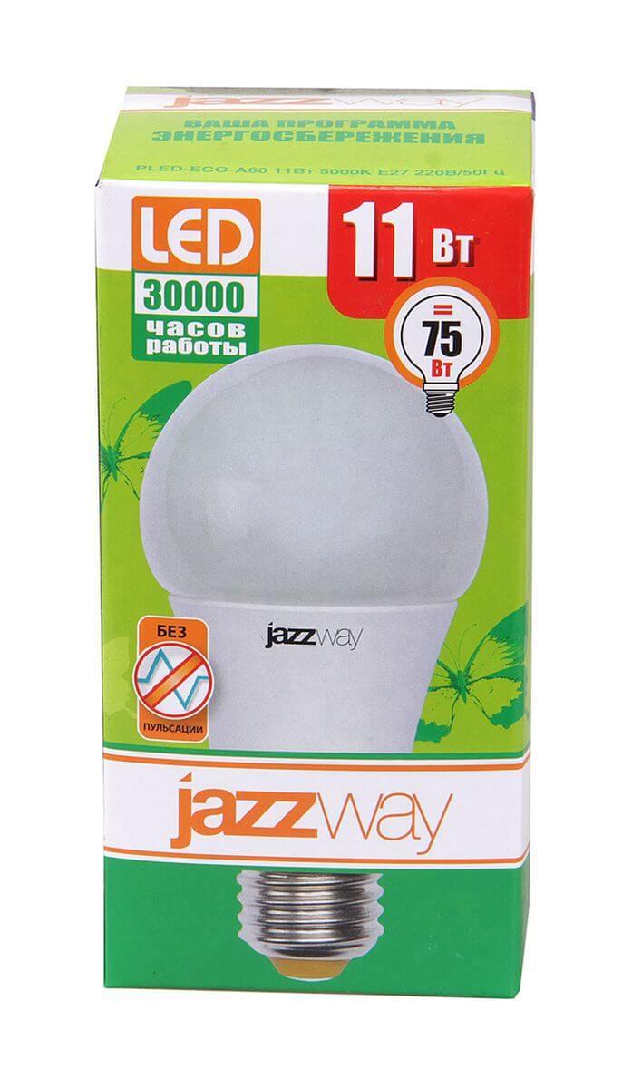 лампа светодиодная jazzway e27 11w 5000k матовая 1033222