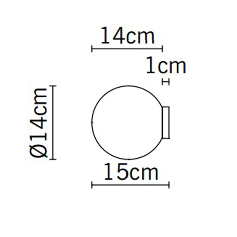 настенный/потолочный светильник lumi sfera d14 fabbian