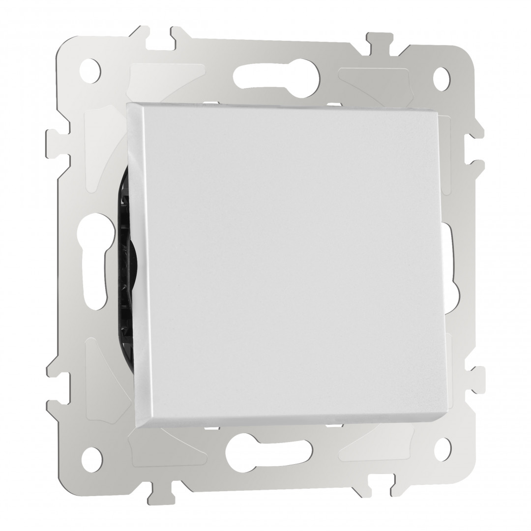 выключатель одноклавишный проходной arte milano 203.32-1.silver
