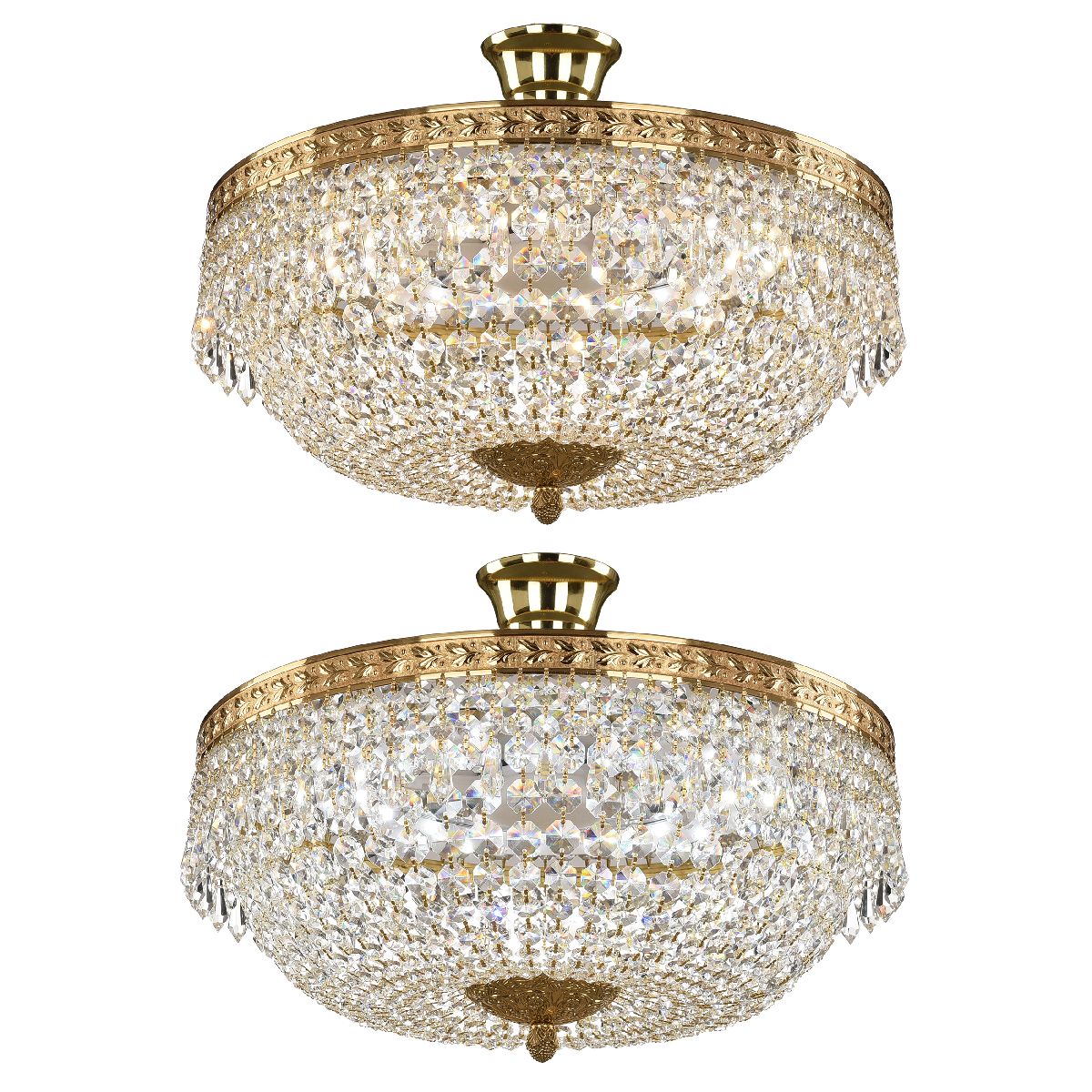 потолочная люстра bohemia ivele crystal 19011/45iv/led-dim g