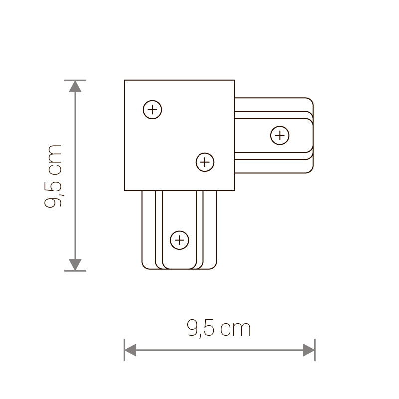 коннектор l-образный nowodvorski profile recessed 8971