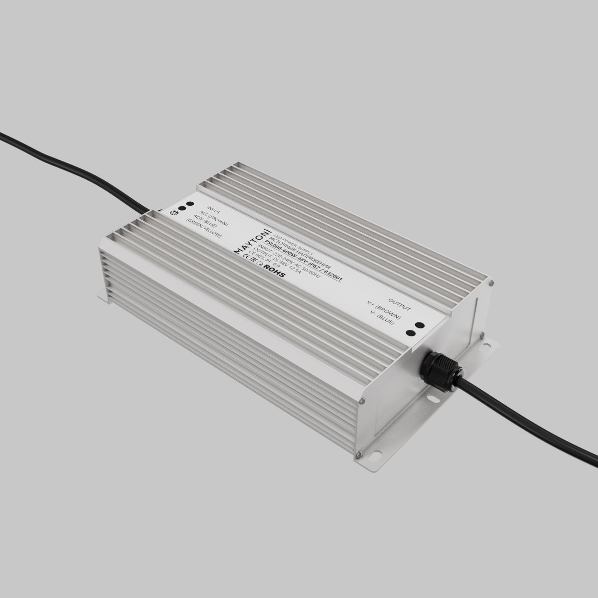 блок питания maytoni led strip psl008 48в 600вт ip67 832001
