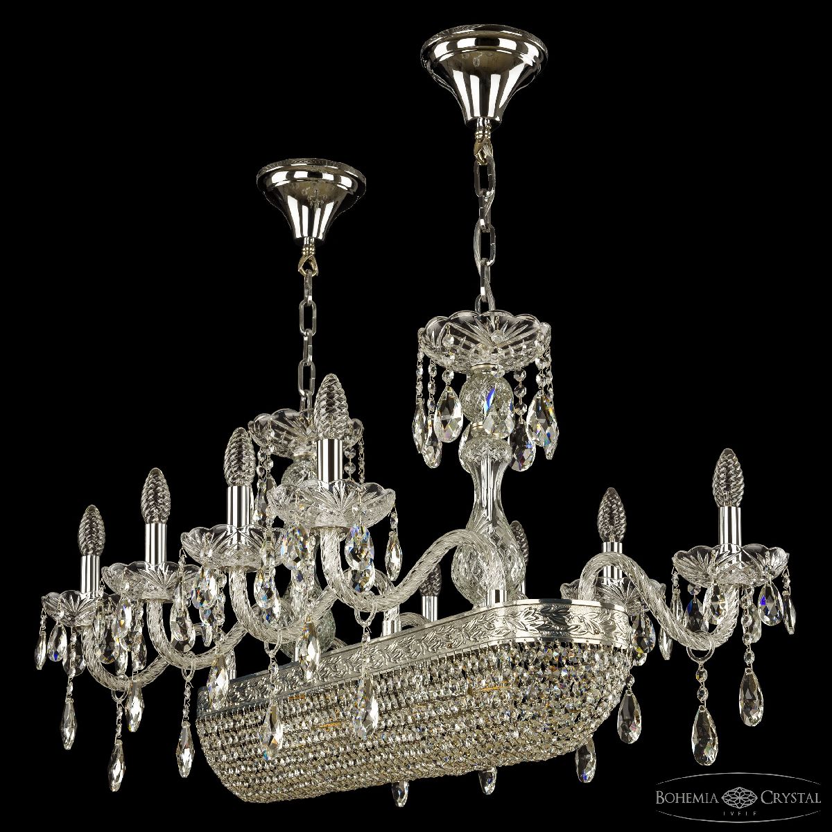 подвесная люстра bohemia ivele crystal 1452/8/195/800 ni