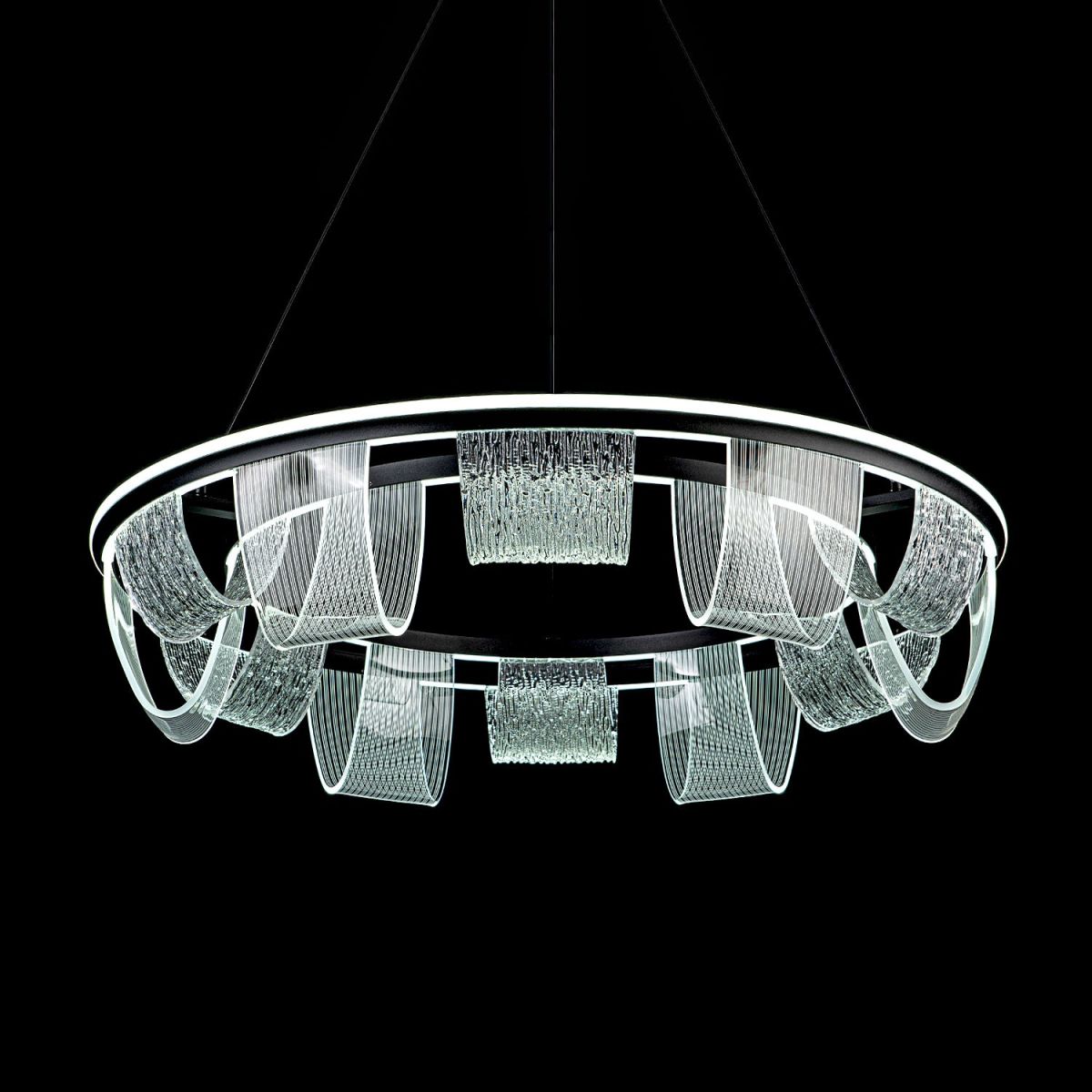подвесная люстра led4u l7706-800 bk