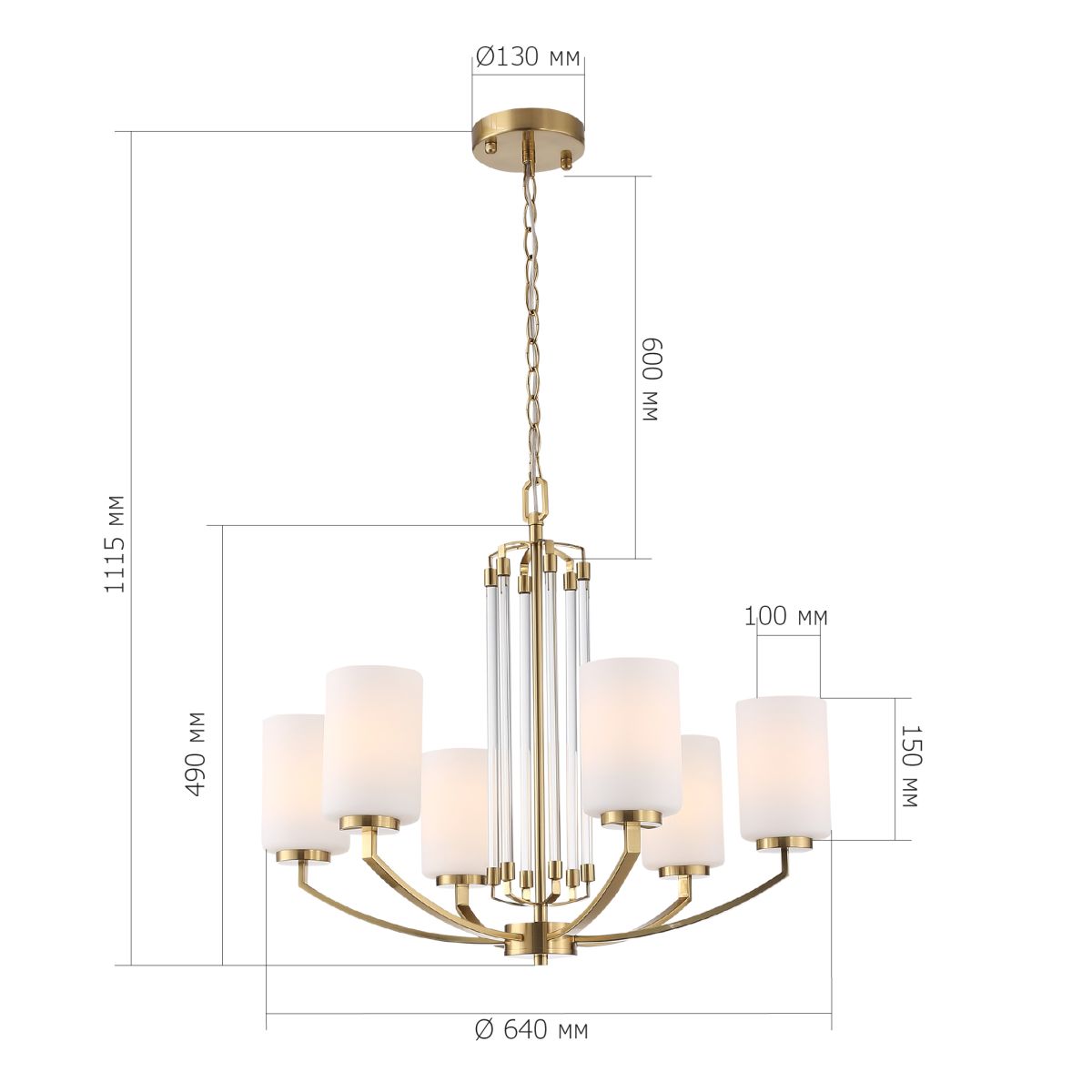 подвесная люстра st luce опал sl1403.303.06