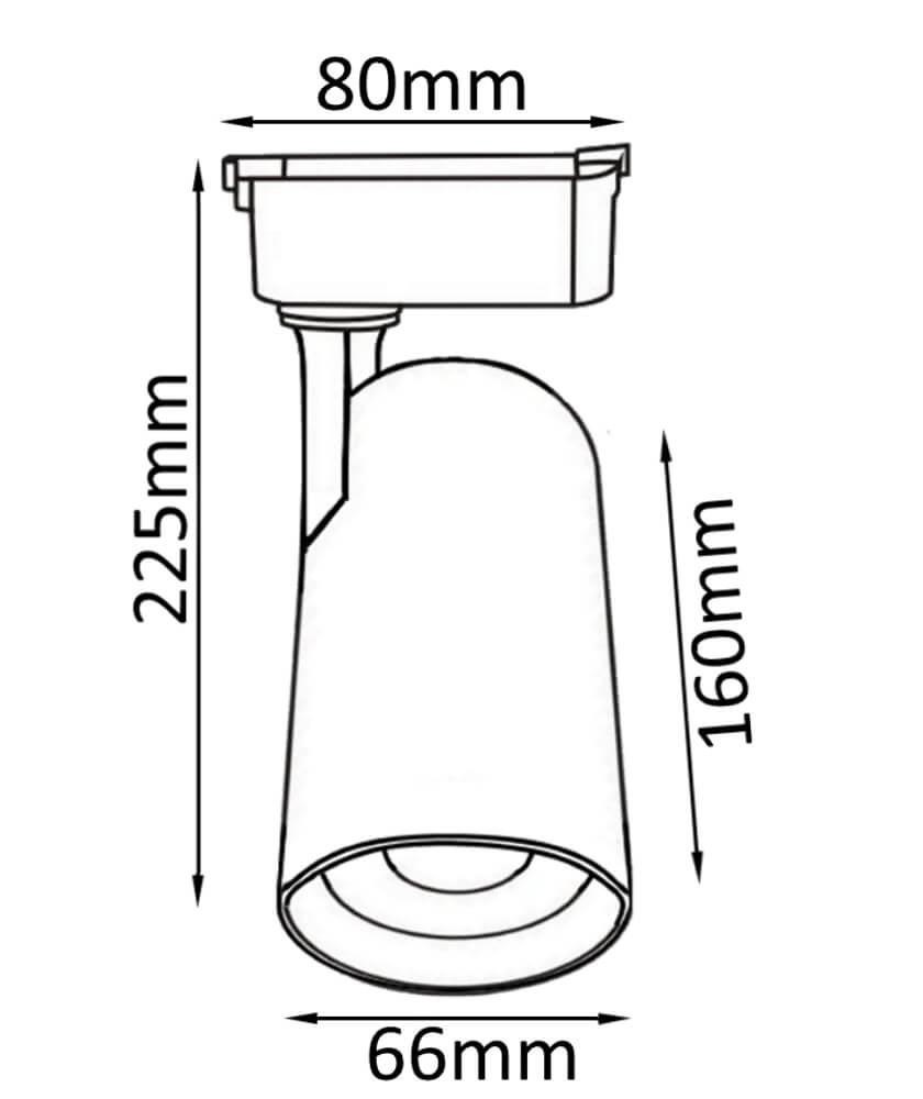трековый светильник однофазный crystal lux clt 0.31 006 20w wh