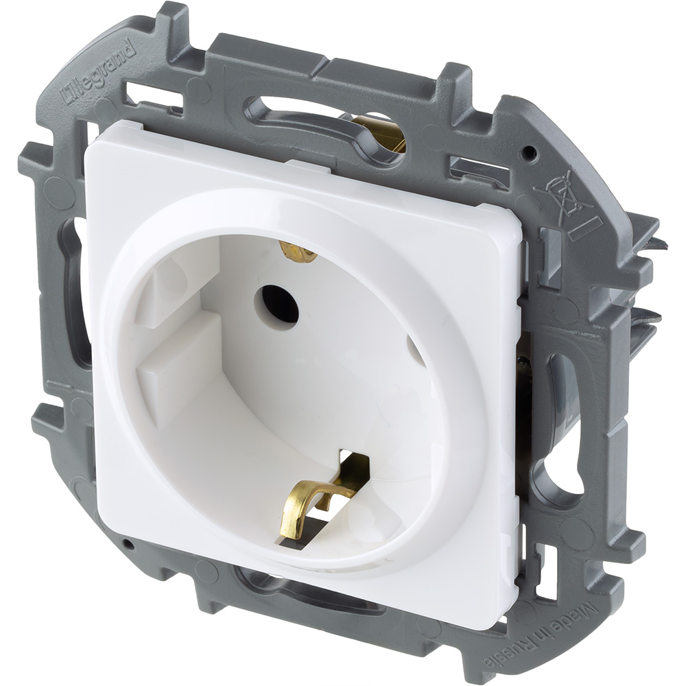 розетка с/з legrand inspiria 673720