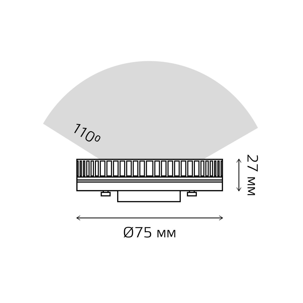 лампа светодиодная gauss elementary gx53 12w 4100k (10 шт.) 84822x