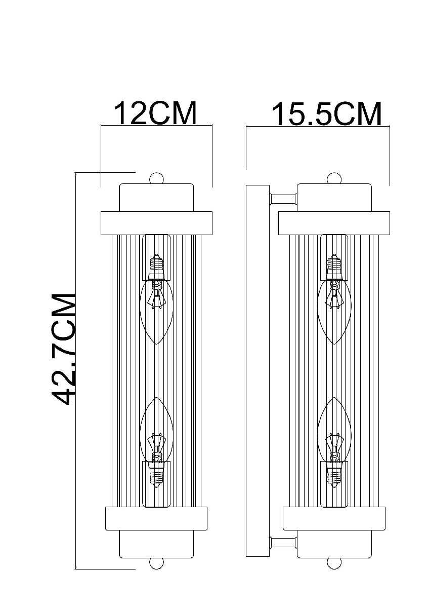 настенный светильник arte lamp hanna a1070ap-2pb