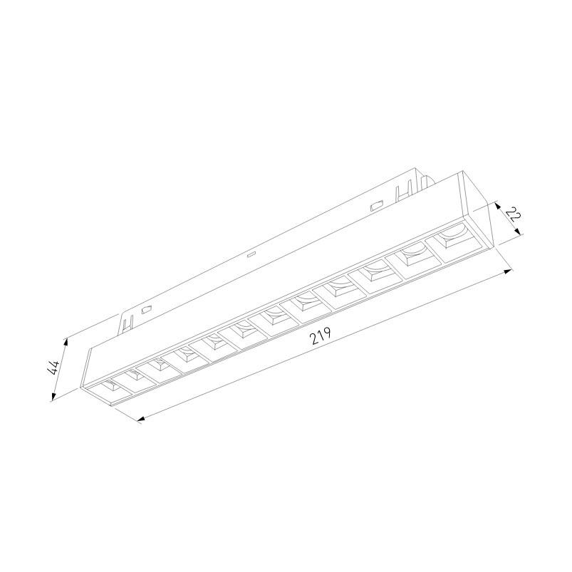 трековый светодиодный светильник elektrostandard slim magnetic 85005/01 4690389178917