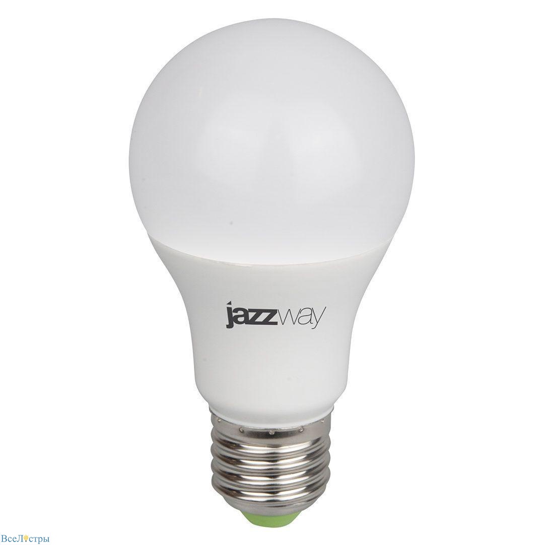 лампа светодиодная для растений jazzway agro e27 9w прозрачная 5002395