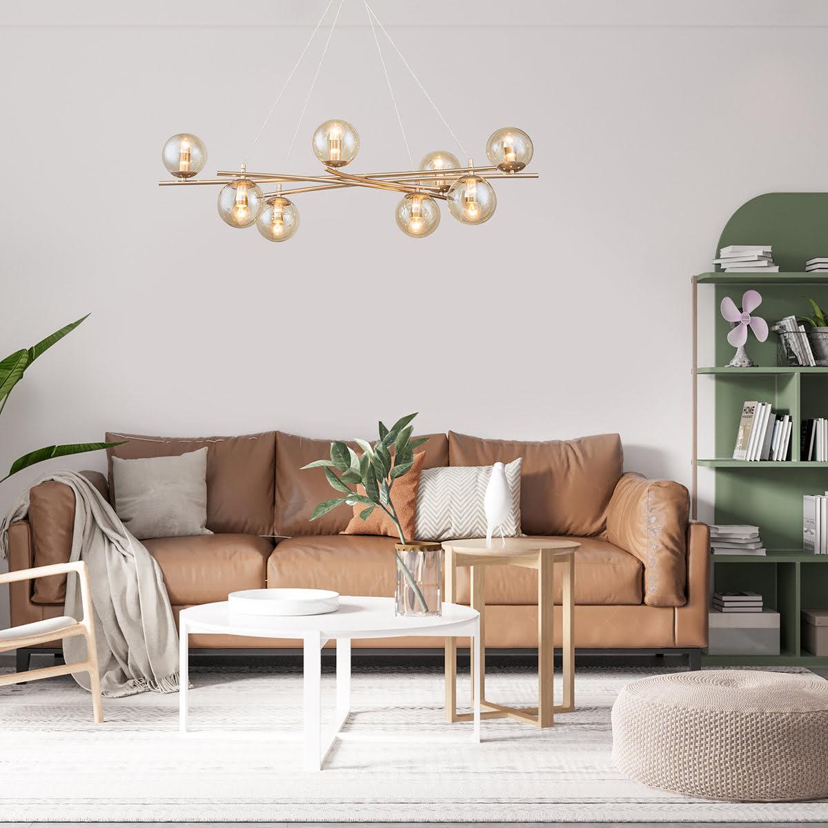 подвесная люстра escada balance 1119/8s gold