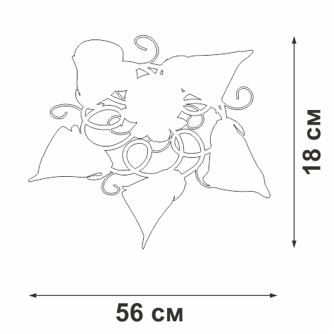 потолочная люстра vitaluce v1646/5pl