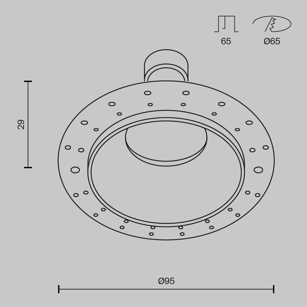 встраиваемый светильник maytoni technical share dl126-gu10-trs-mg