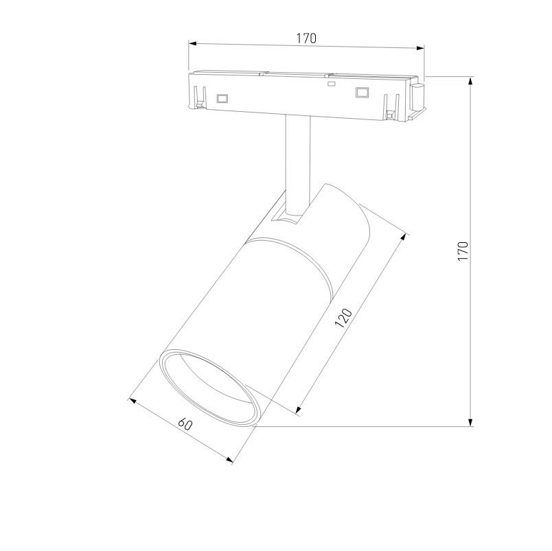 трековый светодиодный светильник elektrostandard slim magnetic 85012/01 4690389178887