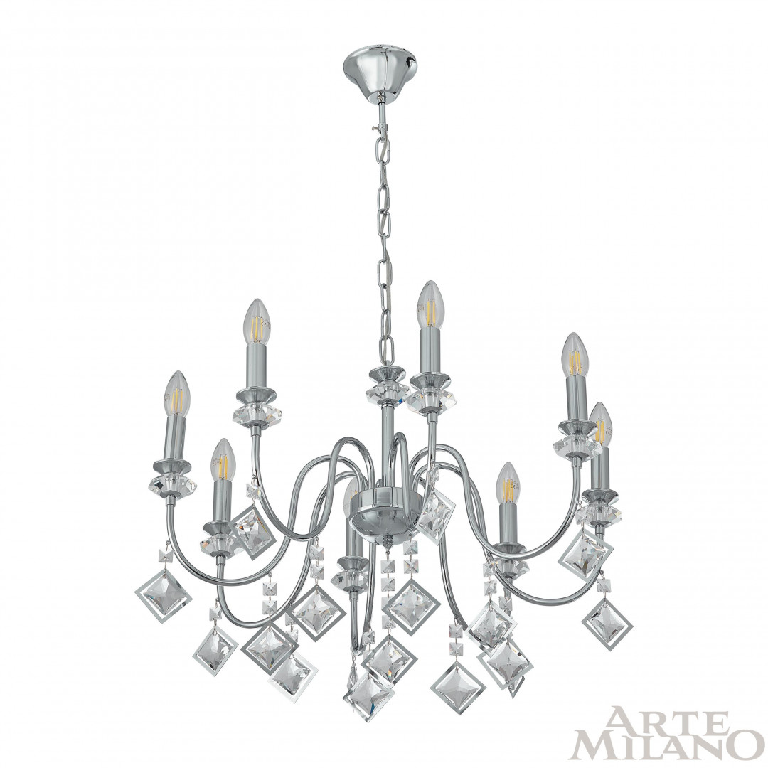 подвесная люстра arte milano 342101/8 cr