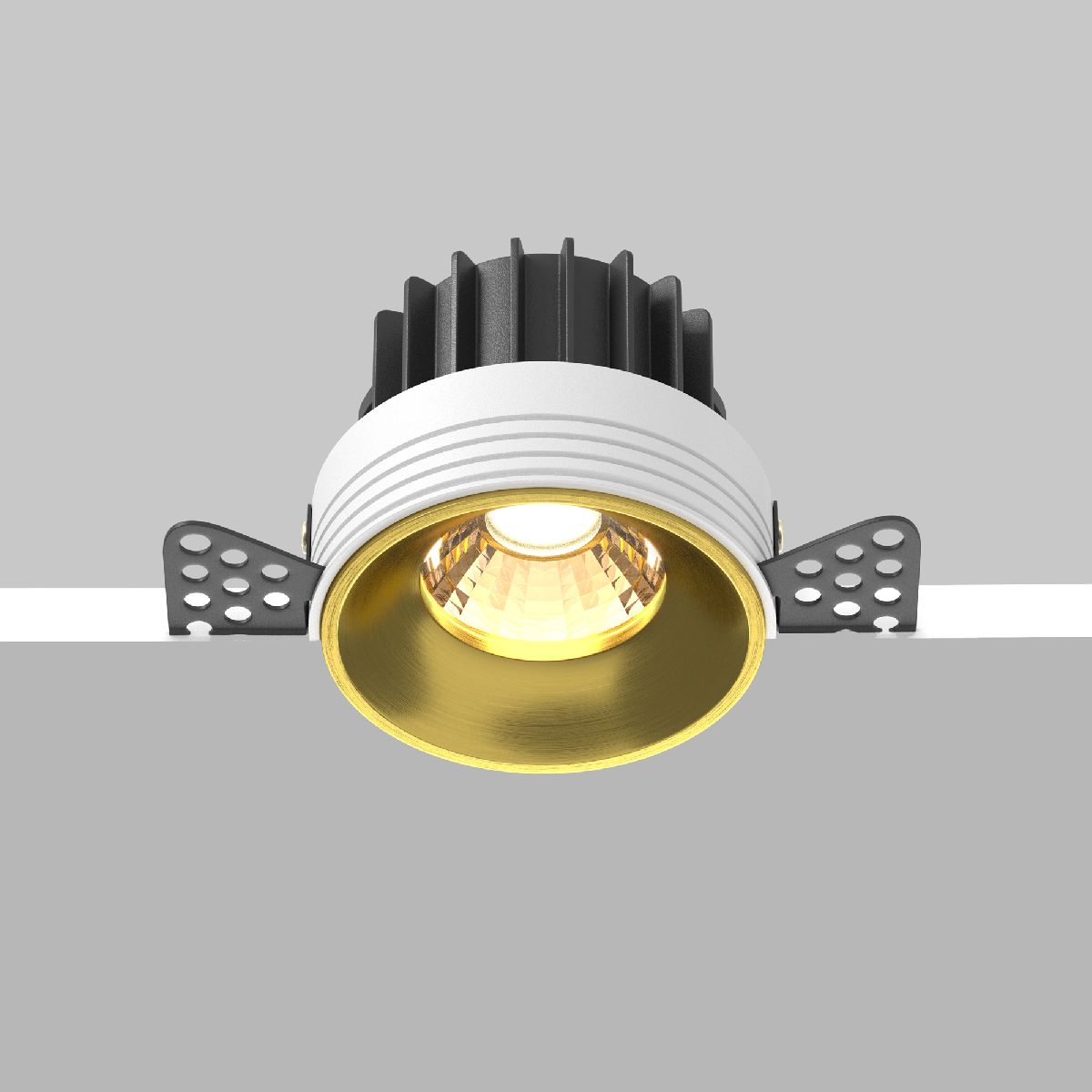 встраиваемый светильник maytoni round dl058-12w3k-trs-bs