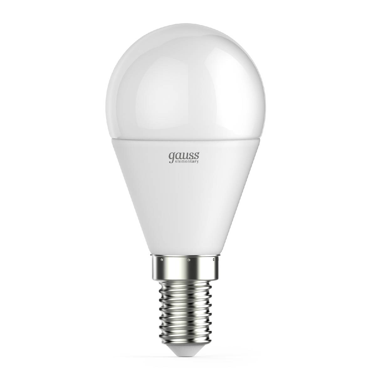 лампа светодиодная gauss e14 12w 6500k шар матовый 53132