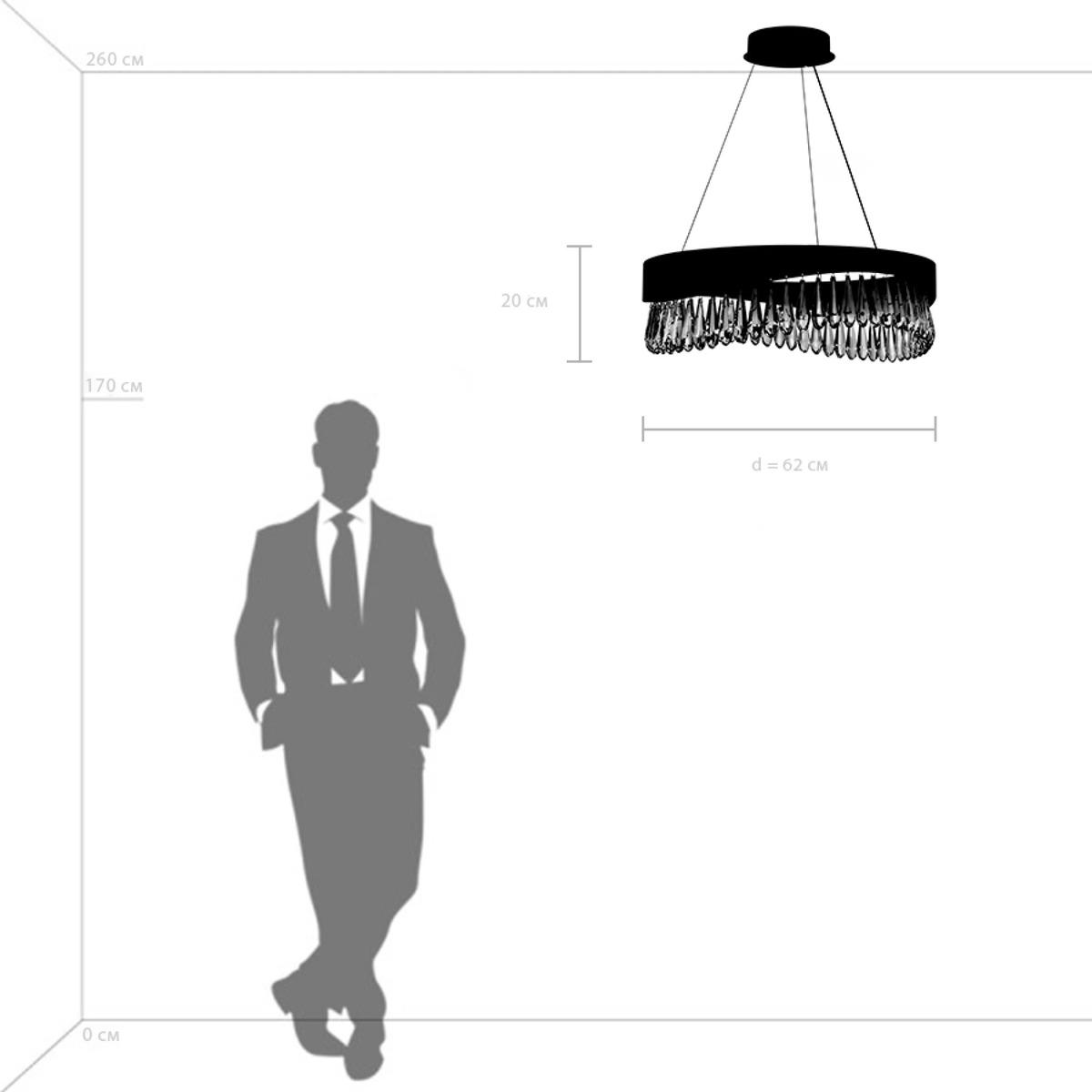подвесная светодиодная люстра lightstar helio 703163