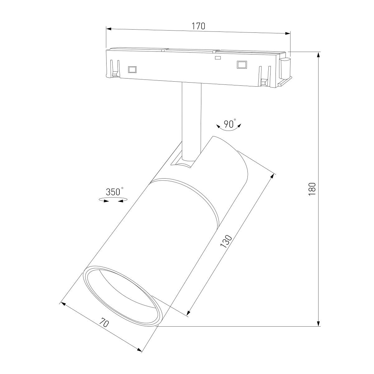 трековый светодиодный светильник elektrostandard slim magnetic 85013/01 a067380