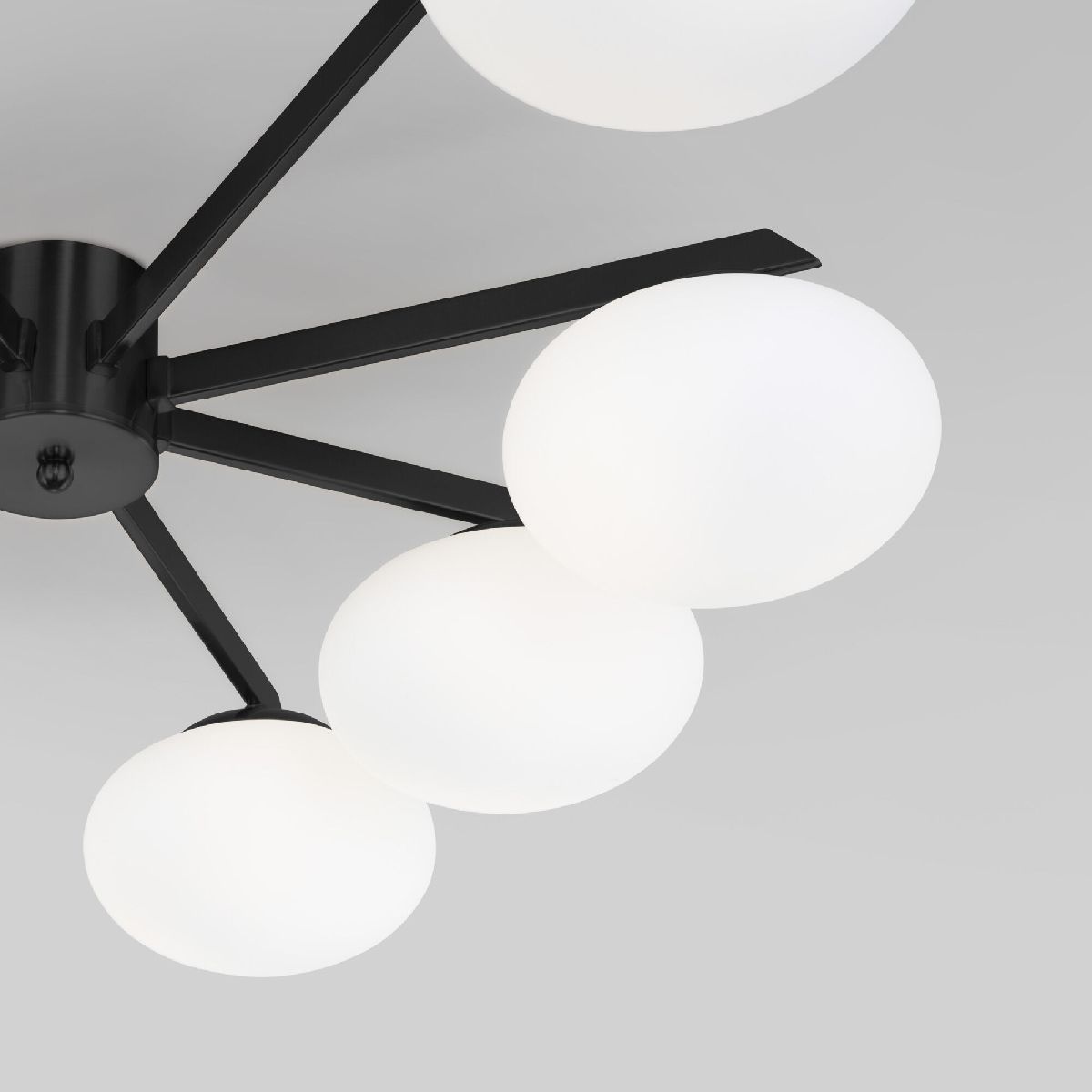 потолочная люстра eurosvet opaline 70220/8 черный smart a065767