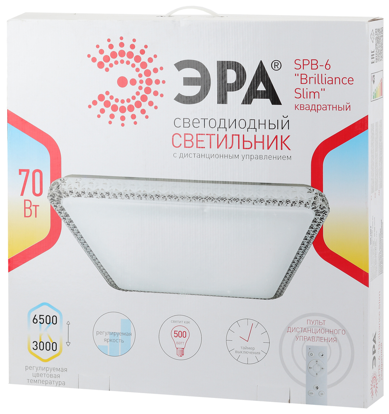 потолочный светильник эра spb-6 brilliance slim s 70 б0035536