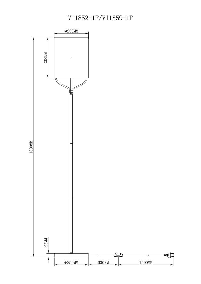 торшер moderli inari v11859-1f