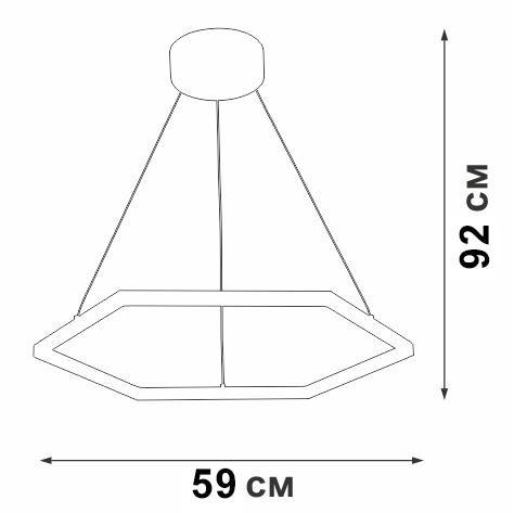 подвесной светодиодный светильник vitaluce v04605-03/1s